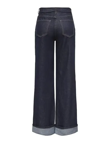 ONLY ▫️ Onlhope HW Wide Stud Fold Up Dnm Mae para mulher 3