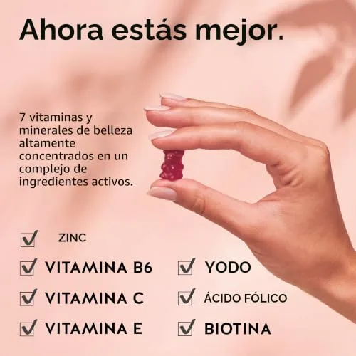 Bears with Benefits ▫️ Ah-mazing Hair Vitamin Biotina para cabelos fortes 45 ursinhos de goma sem açúcar - 987492752 2