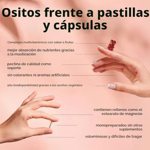 Bears with Benefits ▫️ Ah-mazing Hair Vitamin Biotina para cabelos fortes 45 ursinhos de goma sem açúcar - 987492752 5