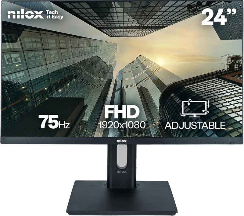 Nilox ▫️ nxm24regweb01 Monitor de 24" IPS WBC AA mm