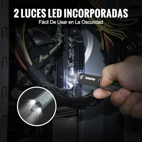 WORKPRO ▫️ Conjunto de Chaves de Fenda Elétricas 42 em 1, Conjunto de Precisão com 36 Peças S2 6