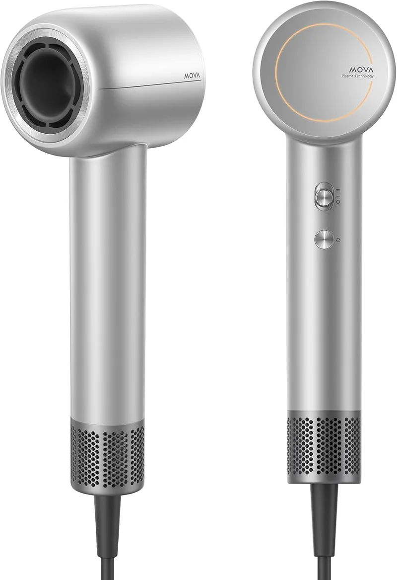 MOVA ▫️ Secador de cabelo Shine 10, secagem rápida com tecnologia de bloqueio de humidade, motor sem escovas a 110 000 RPM, tratamento com plasma, Thermo-Control NTC a 1 000 vezes por segundo, perfeito para salões de beleza e viagens