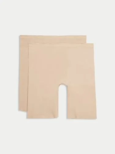 Marks & Spencer ▫️ Calças modeladoras de coxas com controlo leve para mulher - Embalagem de 2 2