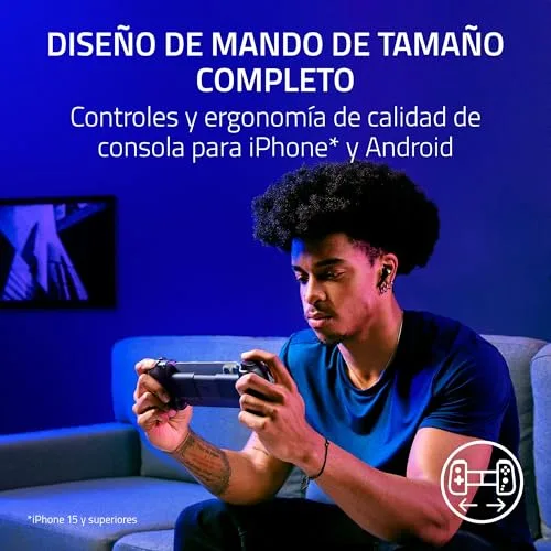 Razer ▫️ Kishi V3 - Comando háptico de jogos USB-C para iPhones e smartphones Android - Plug and Play - joysticks analógicos anti-drift (12 botões - hápticos Sensa HD - aplicação Nexus) Preto 2