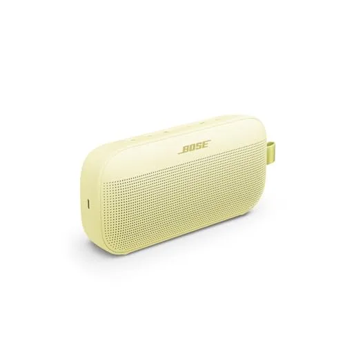 Bose ▫️ SoundLink Flex (2.ª geração), coluna portátil sem fios com Bluetooth, pequena e potente para festas ao ar livre, até 12 horas de autonomia, resistente à água (IP67) e ao pó, cor amarelo-limão 5