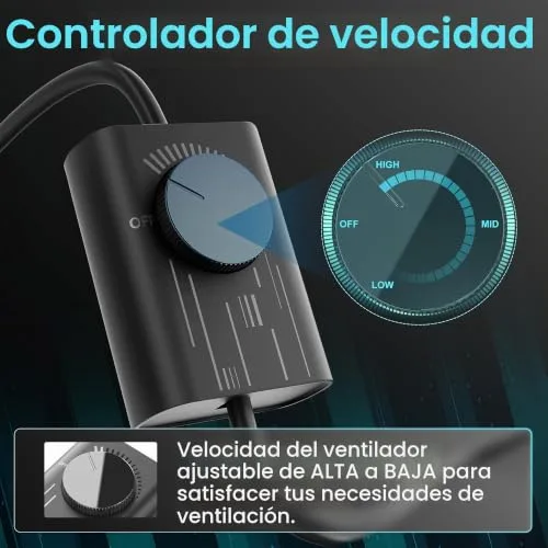 HG Power ▫️ Exaustor de 200 mm - Exaustor silencioso para casa de banho com válvula anti-retorno, regulador de velocidade, ficha, exaustor industrial para cozinha, garagem, cave e escritório, A-Preto 4
