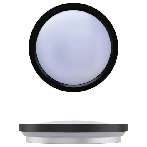 Philips ▫️ Luz de teto LED com comando à distância, redonda, 30 cm, regulável, luz branca ajustável, sala de estar, quarto, sem cintilação nem encandeamento, design moderno, preta 4