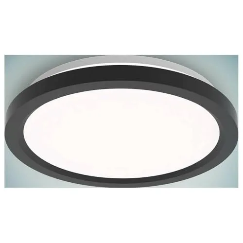 Philips ▫️ Luz de teto LED com comando à distância, redonda, 30 cm, regulável, luz branca ajustável, sala de estar, quarto, sem cintilação nem encandeamento, design moderno, preta 5