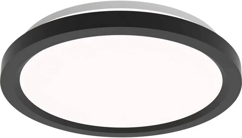 Philips ▫️ Luz de teto LED com comando à distância, redonda, 30 cm, regulável, luz branca ajustável, sala de estar, quarto, sem cintilação nem encandeamento, design moderno, preta