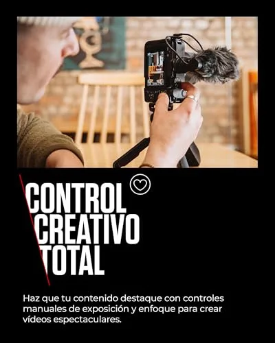 Canon ▫️ EOS R50 V - (Corpo da câmara) para vlogging, compatível com objetivas RF | Criadores de conteúdo, vlogs e viagens | Ligação por Bluetooth 3