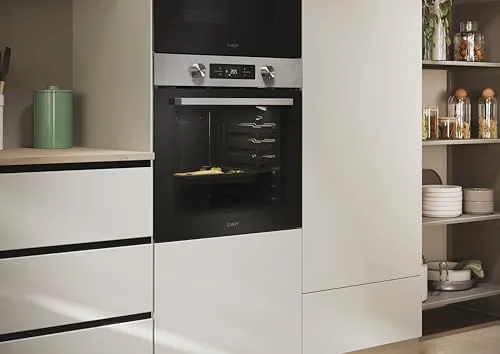 CANDY ▫️ Bake 600 CA6 N1T1HTX Forno Multifunções, 71 L, Conectividade Wi-Fi, 1 tabuleiro e 1 grelha, Limpeza hidrolítica, 9 funções, Ecrã Basic UX, Porta de vidro duplo, Preto e aço inoxidável 5
