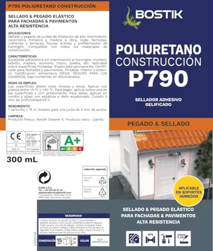 Bostik ▫️ Massa de poliuretano P790, selante para construção - creme 2
