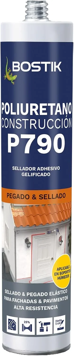 Bostik ▫️ Massa de poliuretano P790, selante para construção - creme