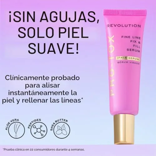 Revolution PRO ▫️ Revolution, Pro-tox, sérum facial alisante, com peptídeos para linhas finas e rugas, testado dermatologicamente, vegan e sem crueldade animal, 30 g 5