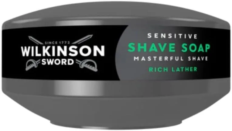 Wilkinson Sword ▫️ Men's Classic Shaving Soap 125 g - Espuma de barbear rica para peles sensíveis, hidratante, com caneca recarregável - Barbear tradicional, barba e rosto, fabricado na Alemanha