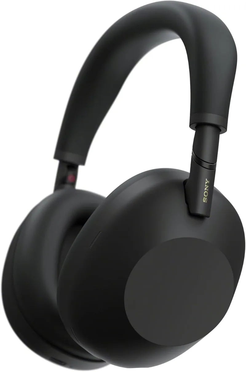 Sony ▫️ Auricular Bluetooth sem fios WH-1000XM6 Deluxe com cancelamento de ruído, som de alta resolução, confortável, design dobrável, estojo resistente, 30 horas de autonomia da bateria, iOS e Android, preto