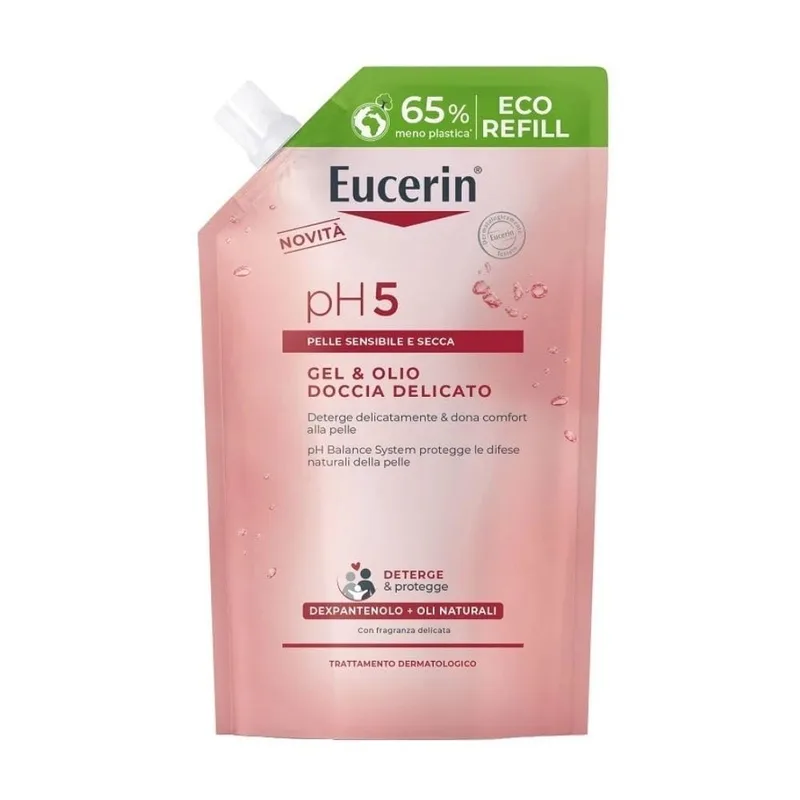Eucerin ▫️ PH5 - Recarga de gel de banho e óleo, 400 ml, óleo de banho