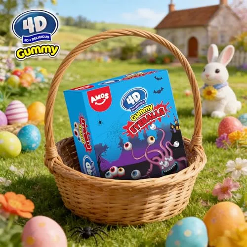 Amos ▫️ Olhos Comestíveis de Halloween, Doces 4D de Frutas Mistas 4