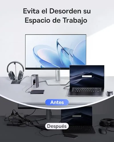 Baseus ▫️ Estação de acoplamento Spacemate 11 em 1 com adaptador para 3 monitores 4