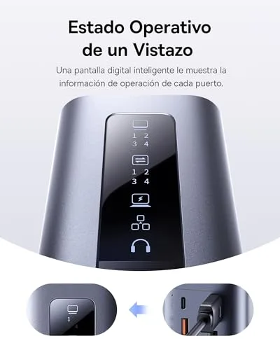 Baseus ▫️ Estação de acoplamento Spacemate 11 em 1 com adaptador para 3 monitores 5