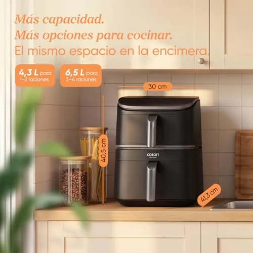 Cosori ▫️ Fritadeira de ar quente Turbo Tower de 10,8 L, com cesto duplo vertical 6