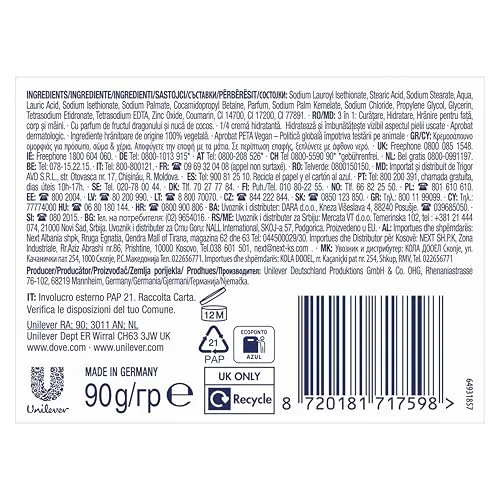 Dove ▫️ Sabonete em barra Dragon Fruit para rosto, corpo e mãos, 90 g 2