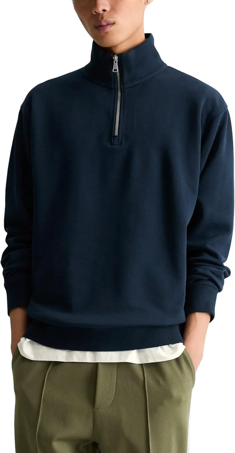 Marc O'Polo ▫️ Camisola de ganga estilo marinheiro Marc O’Polo para homem, em algodão orgânico, corte descontraído