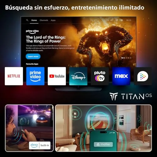 PHILIPS ▫️ Ambilight «The One» 75PUS9010 Smart TV 4K - Ecrã de 75 polegadas com P5 Picture Engine Ultra HD, Titan OS, Dolby Vision e som Dolby Atmos 6