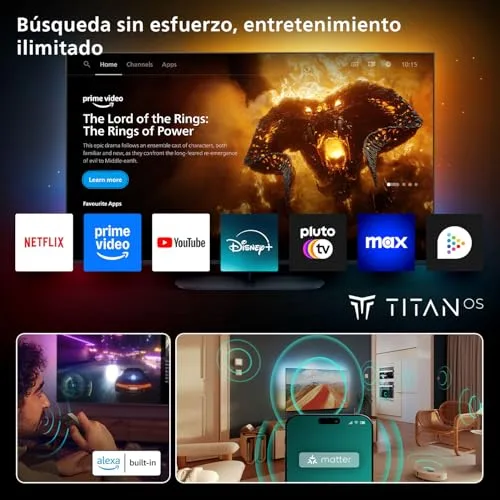 PHILIPS ▫️ Ambilight «The One» 55PUS9010 4K Smart TV - Ecrã de 55 polegadas com P5 Picture Engine Ultra HD, Titan OS, Dolby Vision e som Dolby Atmos 5