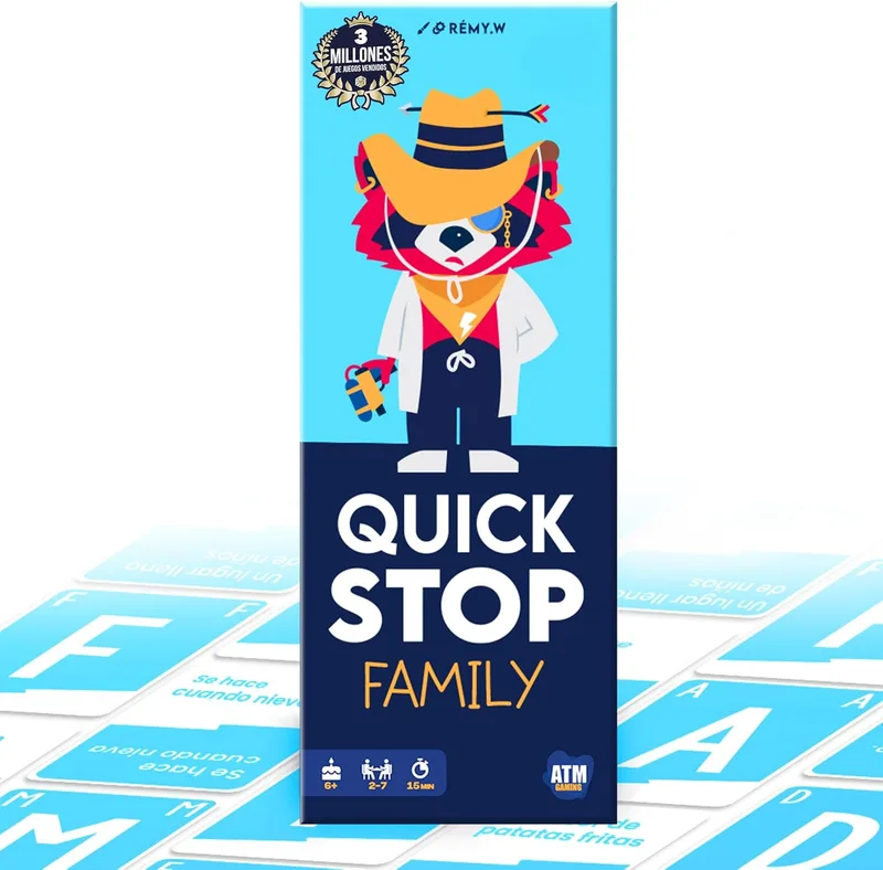 ATM Gaming ▫️ Quickstop Family - O jogo de tabuleiro mais divertido para toda a família | Noites caseiras rápidas e competitivas - Presente original