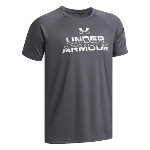 Under Armour ▫️ Tech Split Wordmark SS Camisas para Crianças 3