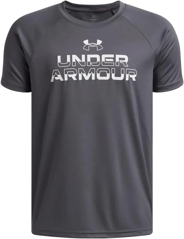 Under Armour ▫️ Tech Split Wordmark SS Camisas para Crianças