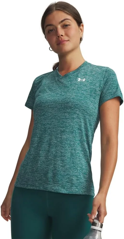 Under Armour ▫️ UA Tech™ Twist de manga curta com decote em V para mulher (SSV-Twist)