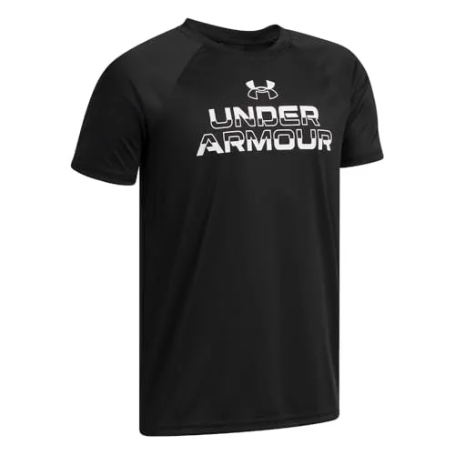 Under Armour ▫️ Tech Split Wordmark SS Camisas para Crianças 3