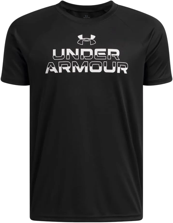 Under Armour ▫️ Tech Split Wordmark SS Camisas para Crianças