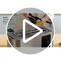 FOHERE ▫️ Torradeira, 2 ranhuras compridas e largas, 9 níveis de torragem, com controlo por ecrã tátil, suporte para pãezinhos e tabuleiro recolhedor de migalhas, cancelamento/descongelação/reaquecimento 7