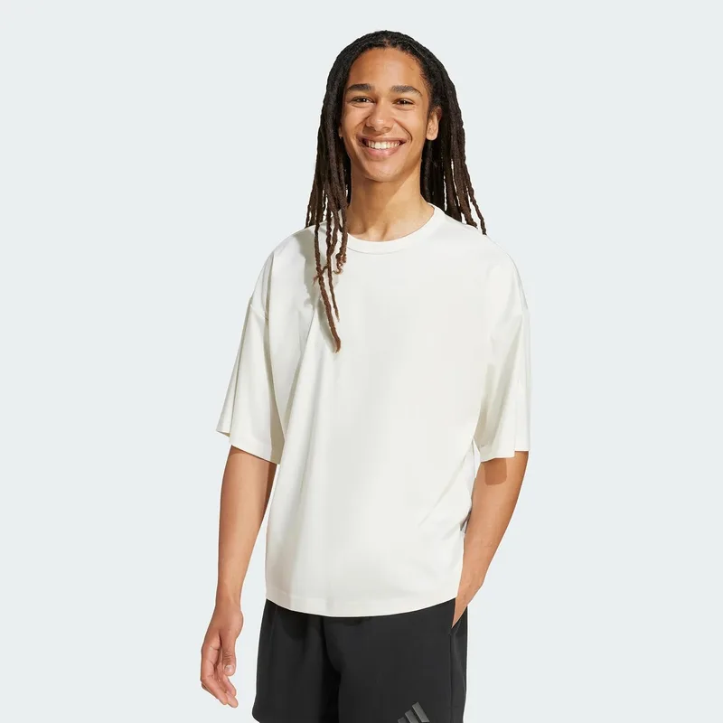 adidas ▫️ Camisa Soft Lux para homem, Branco Sujo, L