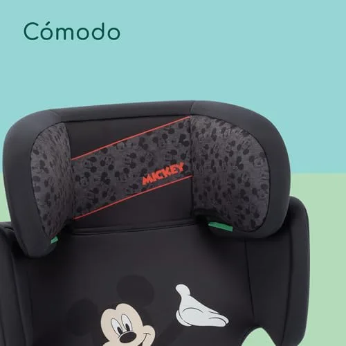 Bebeconfort ▫️ Disney RoadSafe i-Size, Assento elevatório para automóvel com encosto, 3,5-12 anos (100-150 cm), Cadeira auto do Mickey Mouse, Instalação com cinto de segurança, 14 posições do apoio para a cabeça, Mickey autêntico 5