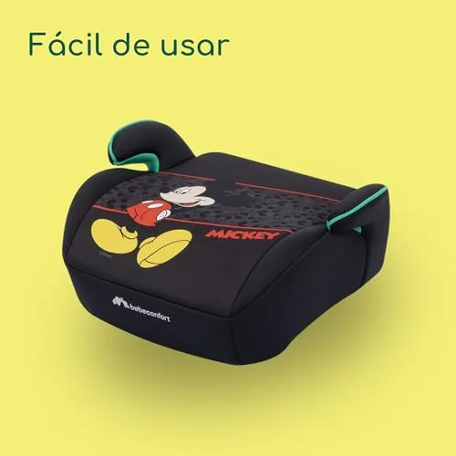 Bebeconfort ▫️ Disney Manga i-Safe, Assento Elevatório para Automóvel, Cadeira de Automóvel Mickey Mouse, 6-12 anos, 128–150 cm, 22-36 kg, Leve, Fácil de instalar com cinto de segurança, Acolchoada, Tecidos suaves, Mickey autêntico 4