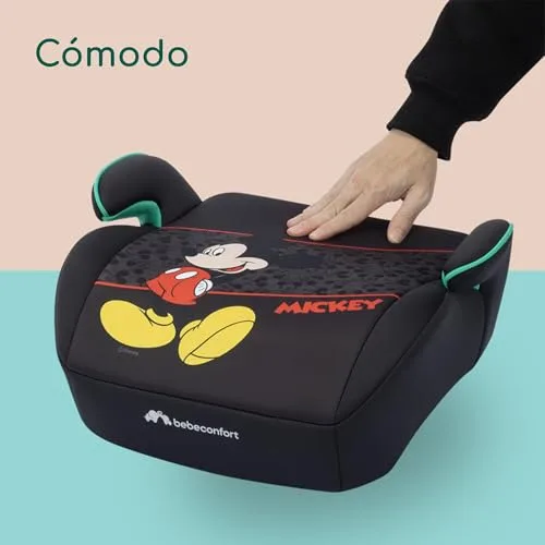 Bebeconfort ▫️ Disney Manga i-Safe, Assento Elevatório para Automóvel, Cadeira de Automóvel Mickey Mouse, 6-12 anos, 128–150 cm, 22-36 kg, Leve, Fácil de instalar com cinto de segurança, Acolchoada, Tecidos suaves, Mickey autêntico 5