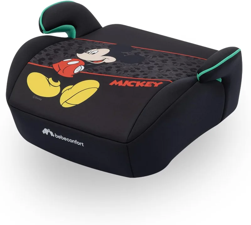 Bebeconfort ▫️ Disney Manga i-Safe, Assento Elevatório para Automóvel, Cadeira de Automóvel Mickey Mouse, 6-12 anos, 128–150 cm, 22-36 kg, Leve, Fácil de instalar com cinto de segurança, Acolchoada, Tecidos suaves, Mickey autêntico