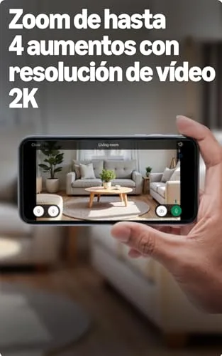 Blink ▫️ Câmara Mini 2K+ (última geração) | Câmara de segurança doméstica com ficha de alimentação, resolução de vídeo 2K, zoom de 4x, visão noturna a cores | Compatível com a Alexa | 1 câmara - Branca 4