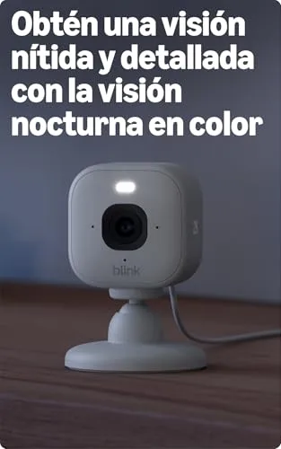 Blink ▫️ Câmara Mini 2K+ (última geração) | Câmara de segurança doméstica com ficha de alimentação, resolução de vídeo 2K, zoom de 4x, visão noturna a cores | Compatível com a Alexa | 1 câmara - Branca 5