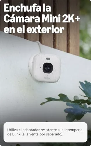 Blink ▫️ Câmara Mini 2K+ (última geração) | Câmara de segurança doméstica com ficha de alimentação, resolução de vídeo 2K, zoom de 4x, visão noturna a cores | Compatível com a Alexa | 1 câmara - Branca 7