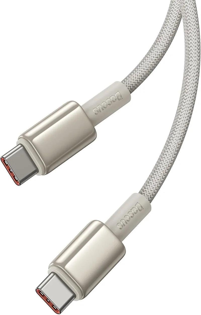 Baseus ▫️ Cabo USB-C para USB-C 100 W, 1 m, PD 5 A, QC 4.0, carregamento rápido, cabo de carregamento USB-C, cabo tipo C em liga de zinco para iPhone 17/16/15/14, MacBook Pro, iPad Air, Mini, Galaxy S25-20, Steam