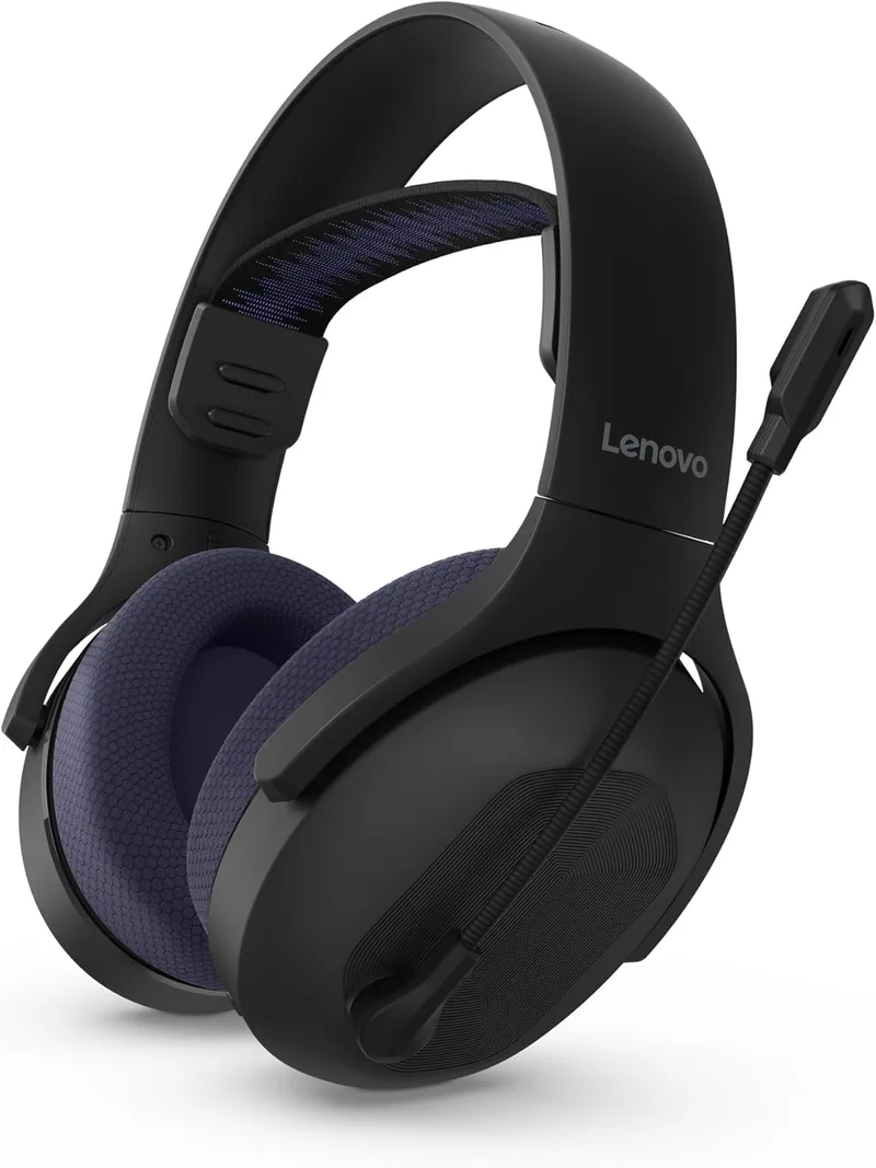 Lenovo ▫️ Legion H410 - Auscultadores sem fios para jogos (90° giratórios, ajustáveis, recetor USB-A, BT 5.2, compatíveis com PC, Legion Go Series, outras consolas) Preto