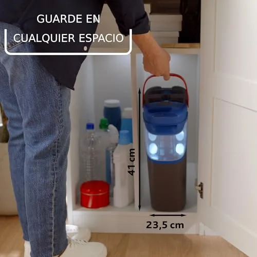 Vileda ▫️ Sistema de esfregona plana H2Pro, microfibra cinzenta e azul 5