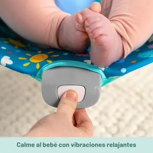 Bright Starts ▫️ Disney Stitch - Espreguiçadeira vibratória para bebé Ohana Paradise barra de brinquedos amovível, 2 brinquedos incluídos, para 0-6 meses 4