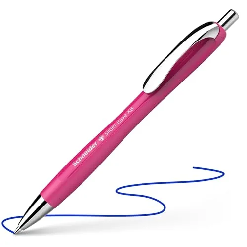 Schneider ▫️ 150265 Slider Memo XB e Slider Rave XB - Caneta esferográfica (embalagem cor-de-rosa, tinta azul), 4 + 1 unidade 3