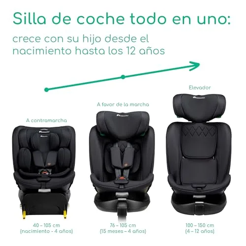 Bebeconfort ▫️ RevolveFix Plus 360 i-Size, Cadeira de carro, 40–150 cm, Full Black 2
